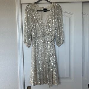 DKNY Sequin wrap dress